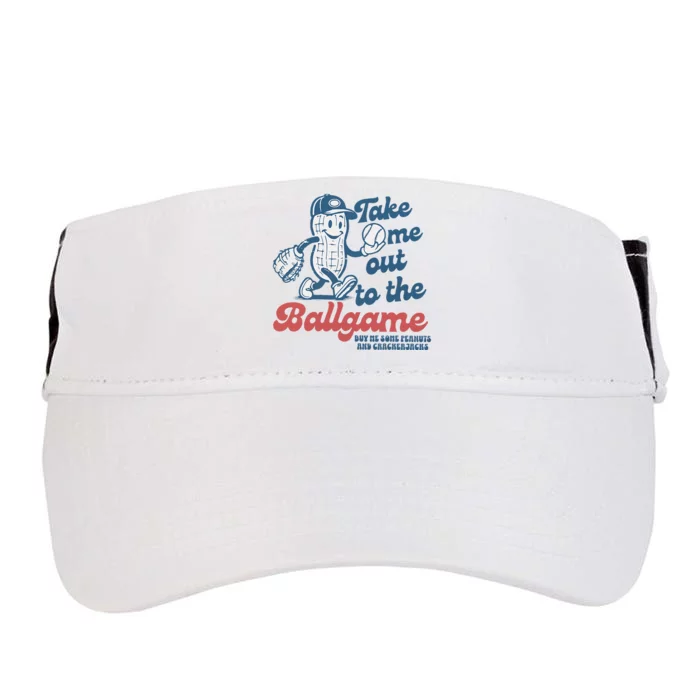 Take Me Out To The Ball Game Funny Baseball Adult Drive Performance Visor