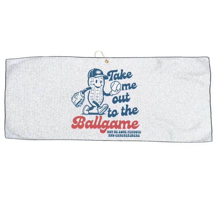 Take Me Out To The Ball Game Funny Baseball Large Microfiber Waffle Golf Towel