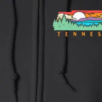 Tennessee Mountains & Outdoors State Pride Nature Graphic Full Zip Hoodie