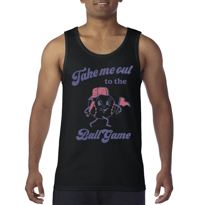 Take Me Out To The Ball Game Baseball Softball Sweat Tank Top