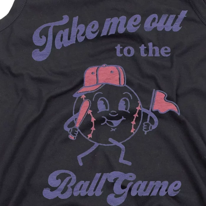 Take Me Out To The Ball Game Baseball Softball Sweat Tank Top