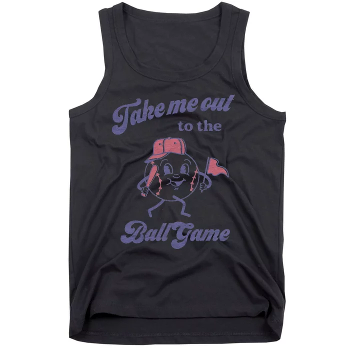 Take Me Out To The Ball Game Baseball Softball Sweat Tank Top