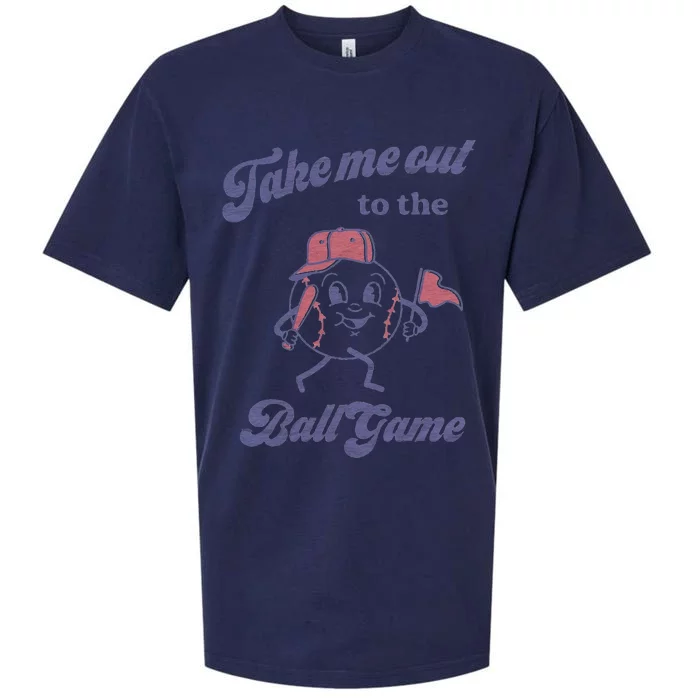 Take Me Out To The Ball Game Baseball Softball Sweat Sueded Cloud Jersey T-Shirt