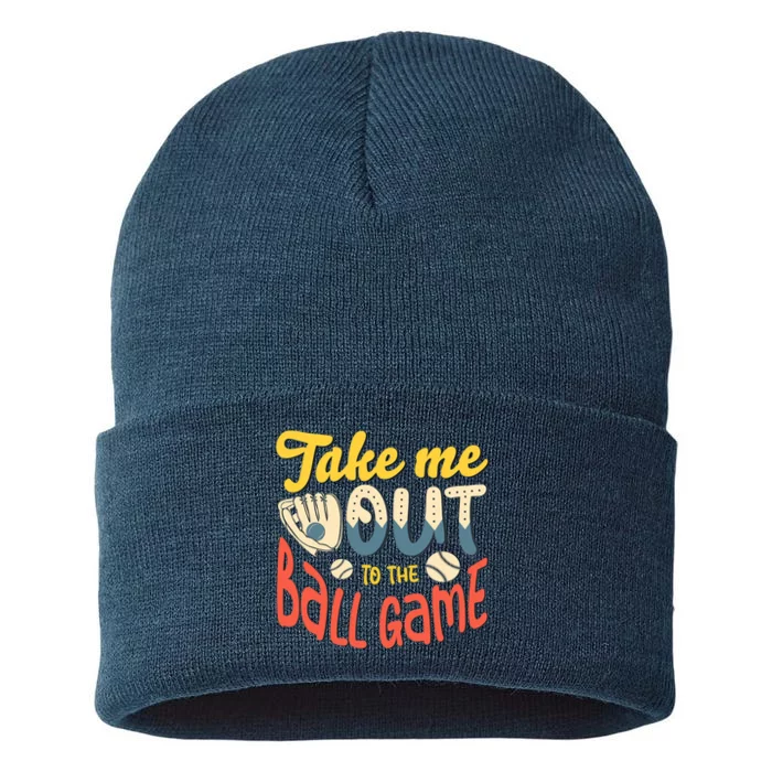 Take me out to the ball game for a Baseball Fan Baseball Sustainable Knit Beanie