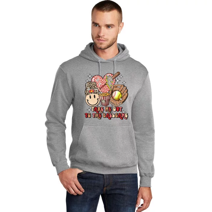 Take Me Out To The Ball Game softball Player Fans Lover Tall Hoodie