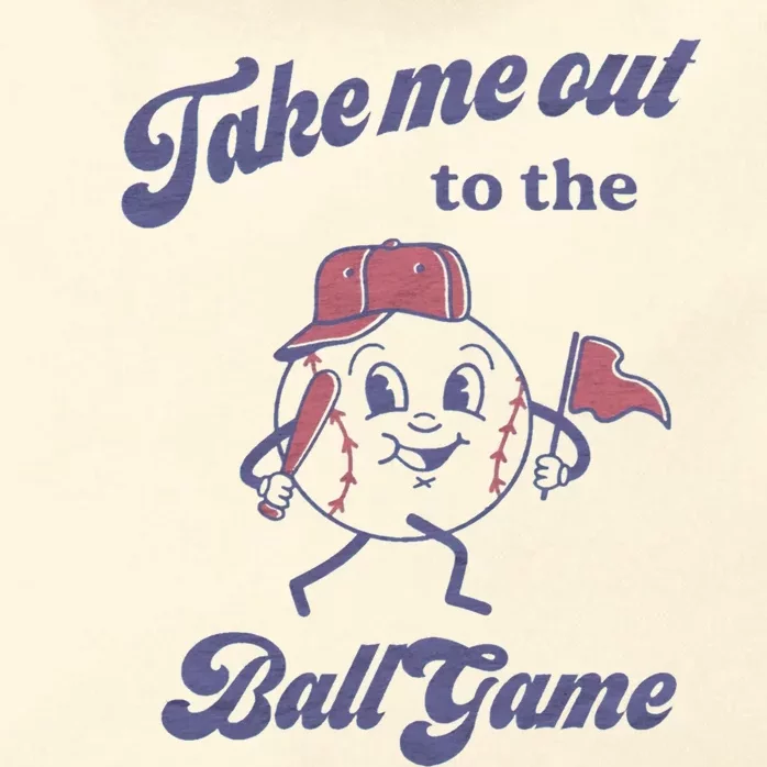 Take Me Out To The Ball Game Baseball Softball Zip Tote Bag