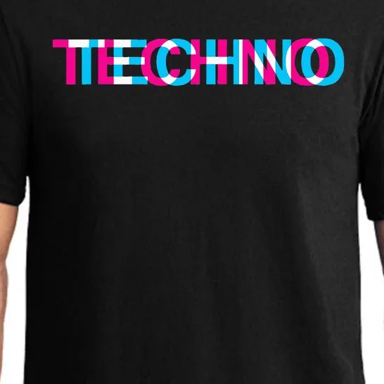 Techno Music Optical Illusion Glitch Trippy Edm Rave Pajama Set