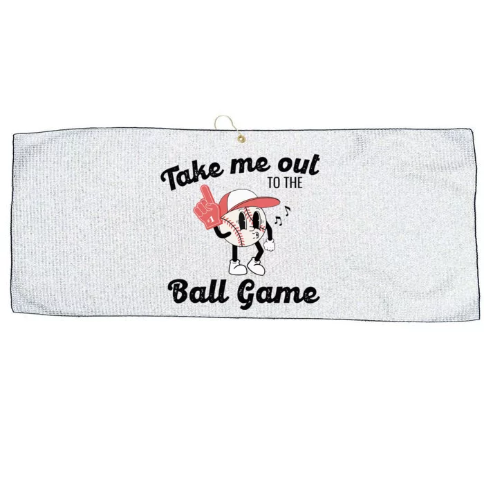 Take Me Out To The Ball Game Baseball Player Fans Lover Large Microfiber Waffle Golf Towel