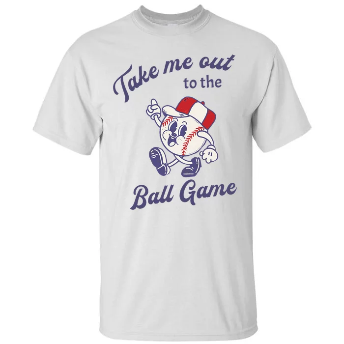 Take Me Out To The Baseball Ball Game Softball Vintage Tall T-Shirt