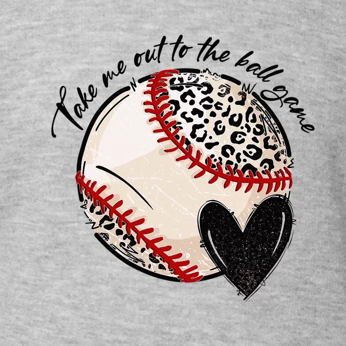 Take Me Out To The Ball Game Leopard Baseball Player Lover Toddler Sweatshirt