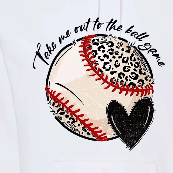 Take Me Out To The Ball Game Leopard Baseball Player Lover Premium Hoodie