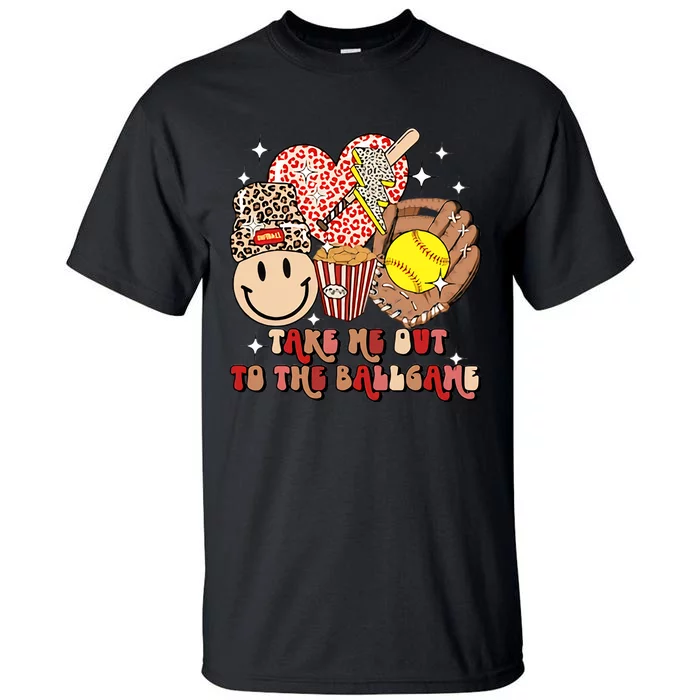 Take Me Out To The Ballgame Game Day Football Season Football Team Tall T-Shirt