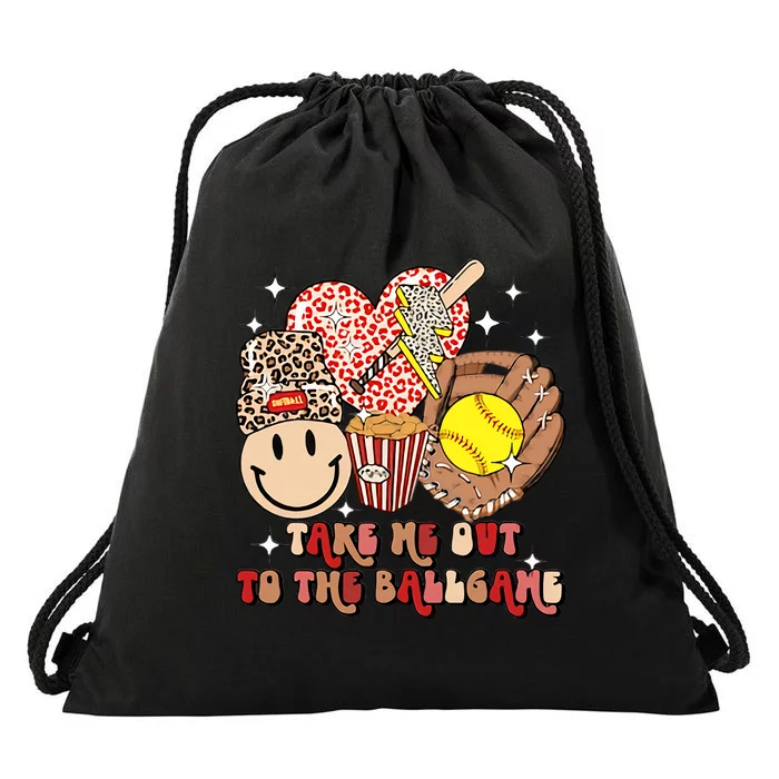 Take Me Out To The Ballgame Game Day Football Season Football Team Drawstring Bag