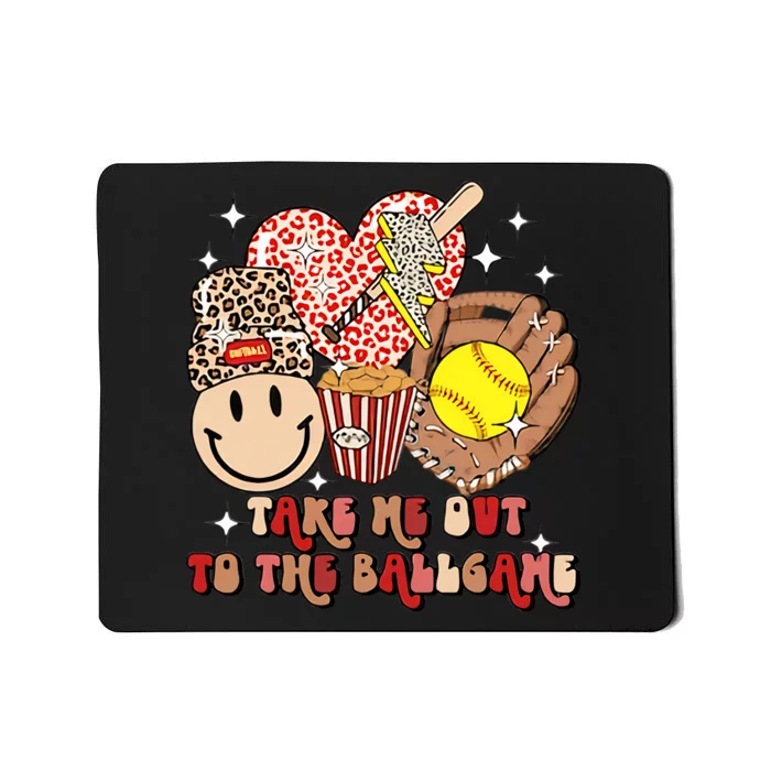 Take Me Out To The Ballgame Game Day Football Season Football Team Mousepad