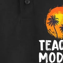 Teacher Mode Off Happy Last Day Of School Summer Break Funny Dry Zone Grid Performance Polo