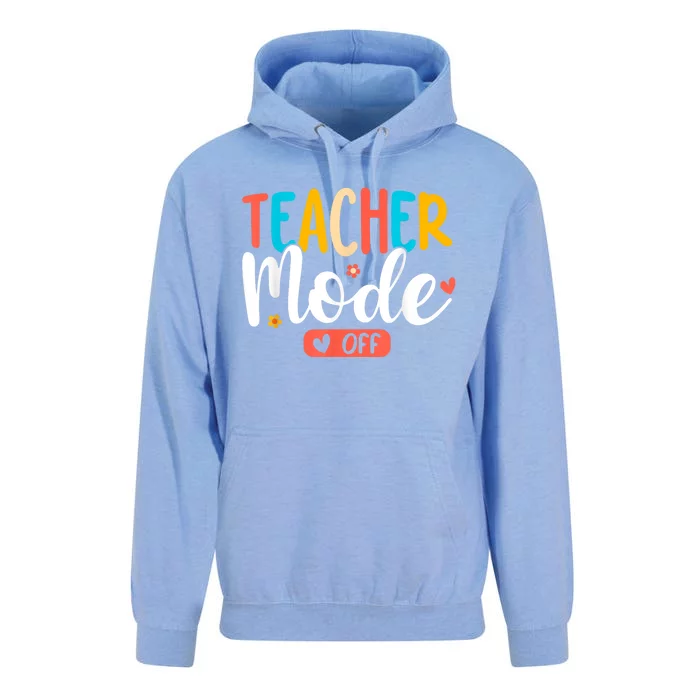 Teacher Mode Off Summer Last Day Of School Funny Unisex Surf Hoodie