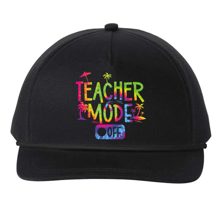 Teacher Mode Off Happy Last Day Of School Summer Break Funny Snapback Five-Panel Rope Hat