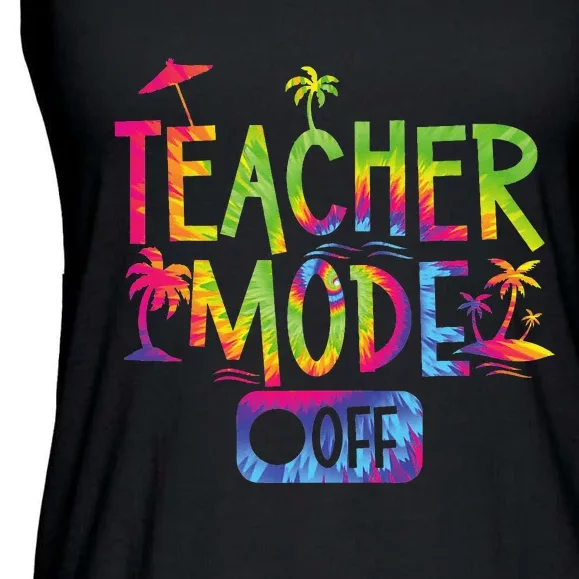 Teacher Mode Off Happy Last Day Of School Summer Break Funny Ladies Essential Flowy Tank