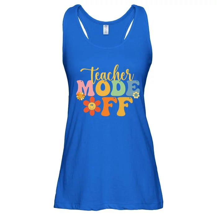 Teacher Mode Off Happy Last Day Of School Summer Break Funny Ladies Essential Flowy Tank