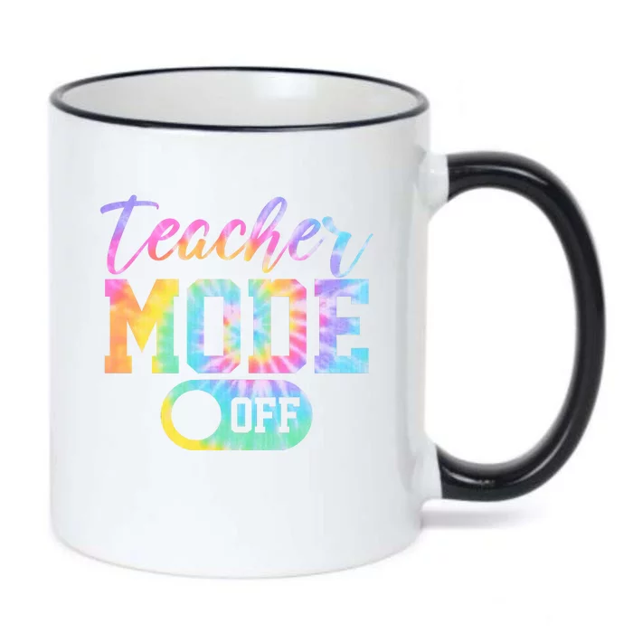 Teacher Mode Off Colorful Retro Black Color Changing Mug