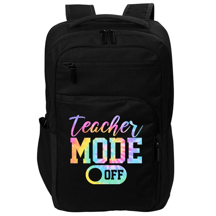 Teacher Mode Off Colorful Retro Impact Tech Backpack