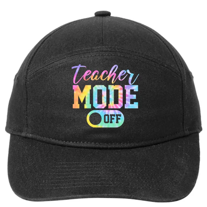 Teacher Mode Off Colorful Retro 7-Panel Snapback Hat