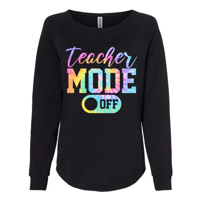 Teacher Mode Off Colorful Retro Womens California Wash Sweatshirt