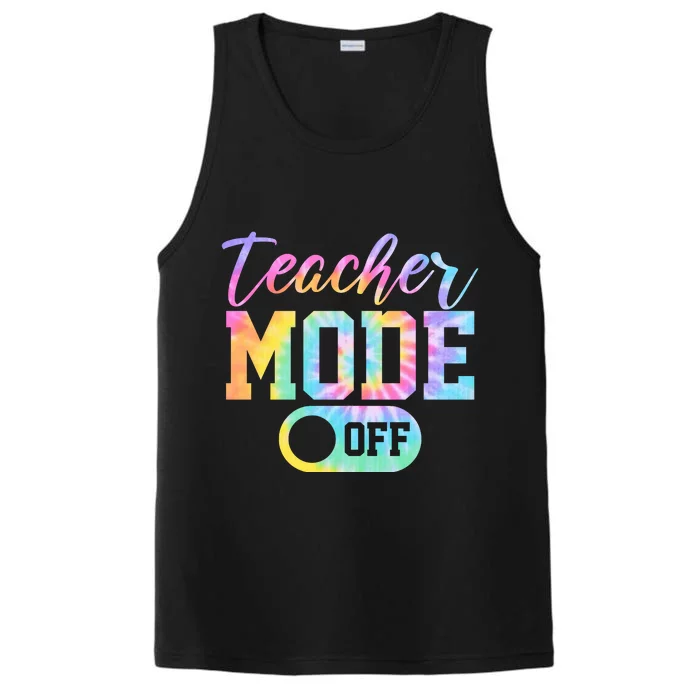 Teacher Mode Off Colorful Retro Performance Tank