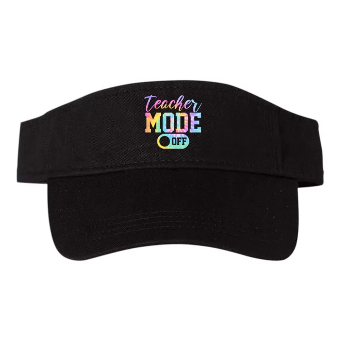 Teacher Mode Off Colorful Retro Valucap Bio-Washed Visor