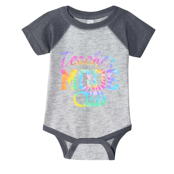 Teacher Mode Off Colorful Retro Infant Baby Jersey Bodysuit