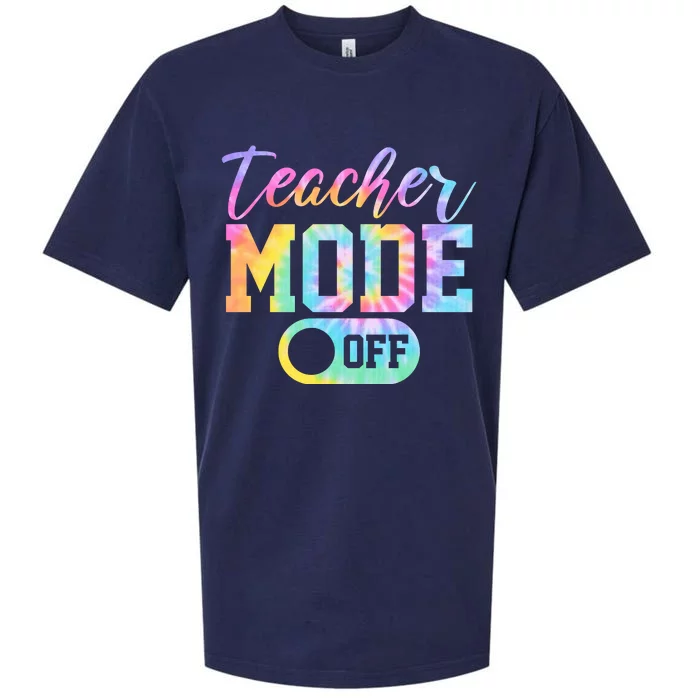 Teacher Mode Off Colorful Retro Sueded Cloud Jersey T-Shirt