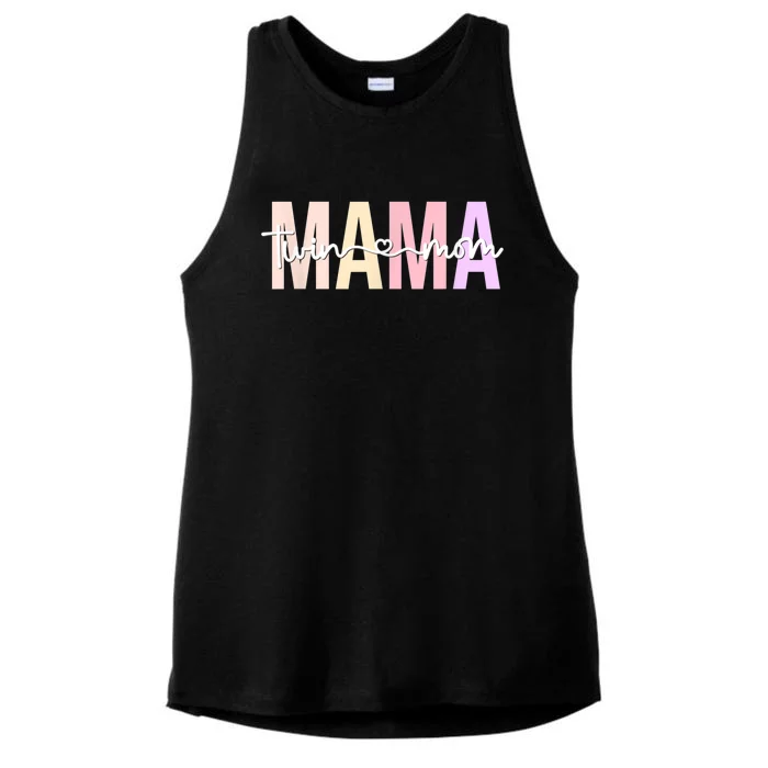 Twin Mom Of Twins Twin Mama Of Twins Twin Mother Ladies Tri-Blend Wicking Tank