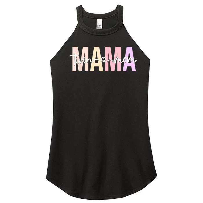 Twin Mom Of Twins Twin Mama Of Twins Twin Mother Women’s Perfect Tri Rocker Tank