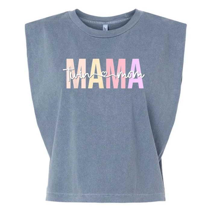 Twin Mom Of Twins Twin Mama Of Twins Twin Mother Garment-Dyed Women's Muscle Tee