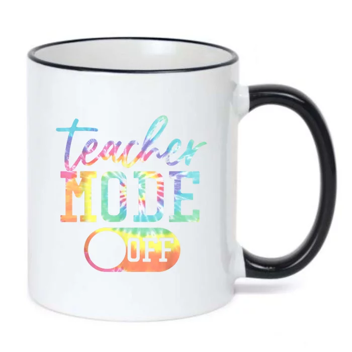 Teacher Mode Off Tie Dye Last Day Of School Teacher Summer Black Color Changing Mug