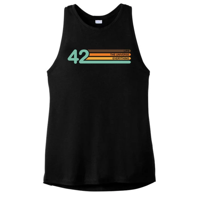 The Meaning Of Life 42 Ladies Tri-Blend Wicking Tank