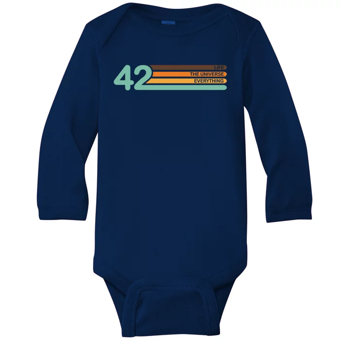 The Meaning Of Life 42 Baby Long Sleeve Bodysuit