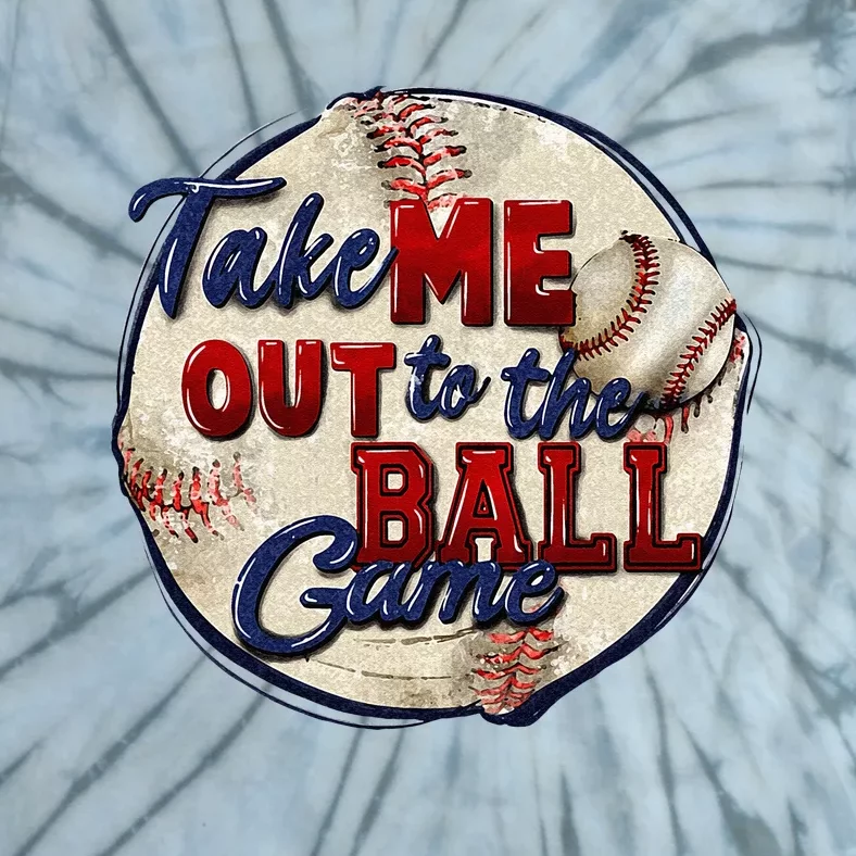 Take Me Out To The Ball Game Baseball Game Day Sport Tie-Dye T-Shirt