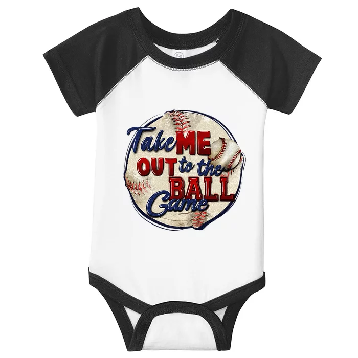 Take Me Out To The Ball Game Baseball Game Day Sport Infant Baby Jersey Bodysuit