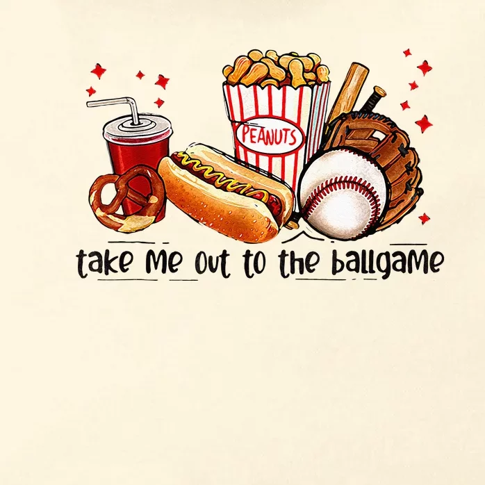 Take Me Out To The Ball Game Baseball Player Fans Lover Zip Tote Bag