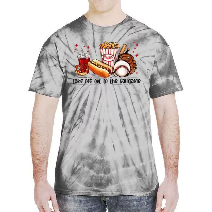 Take Me Out To The Ball Game Baseball Player Fans Lover Tie-Dye T-Shirt