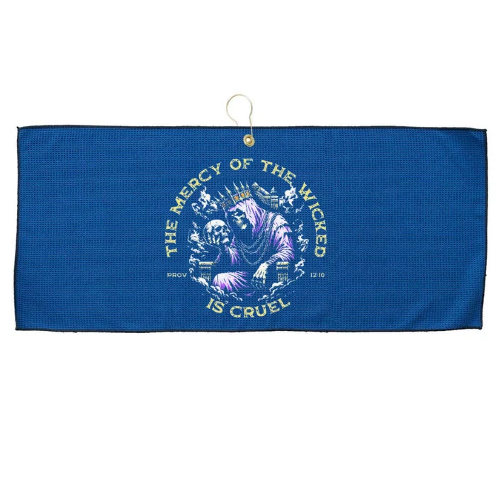 The Mercy Of The Wicked Is Cruel Large Microfiber Waffle Golf Towel