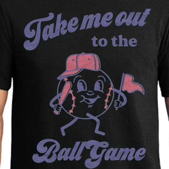 Take Me Out To The Ball Game Baseball Softball Gift Pajama Set