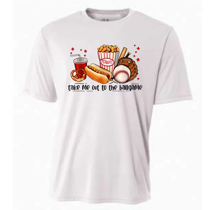 Take Me Out To The Ball Game Baseball Player Fans Lover Cooling Performance Crew T-Shirt