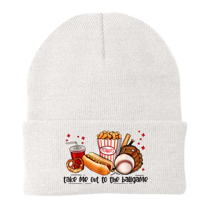 Take Me Out To The Ball Game Baseball Player Fans Lover Knit Cap Winter Beanie