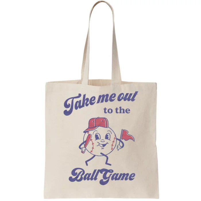 Take Me Out To The Ball Game Baseball Softball Tote Bag