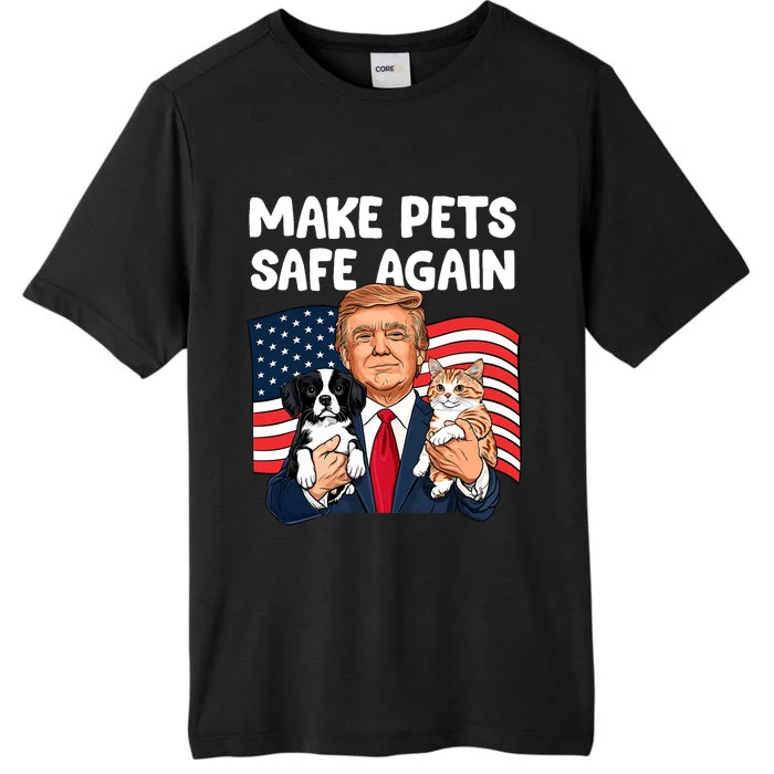 Trump Make Pets Safe Again Funny Save Our Pets Vote Trump ChromaSoft Performance T-Shirt