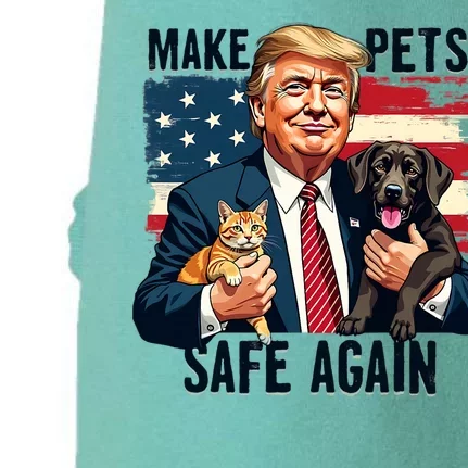 Trump Make Pets Safe Again Funny Save Our Pets Vote Trump Doggie 3-End Fleece Hoodie