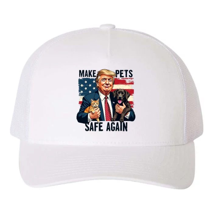 Trump Make Pets Safe Again Funny Save Our Pets Vote Trump Yupoong Adult 5-Panel Trucker Hat