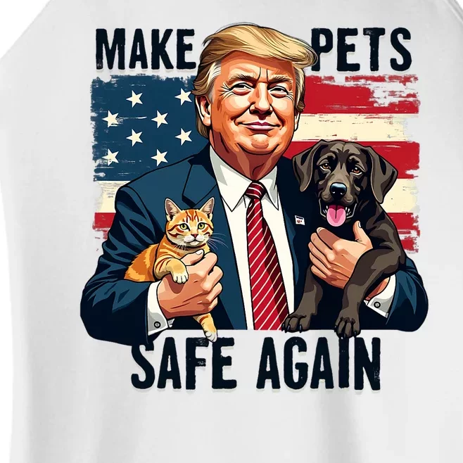 Trump Make Pets Safe Again Funny Save Our Pets Vote Trump Women’s Perfect Tri Rocker Tank